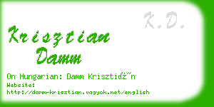 krisztian damm business card
